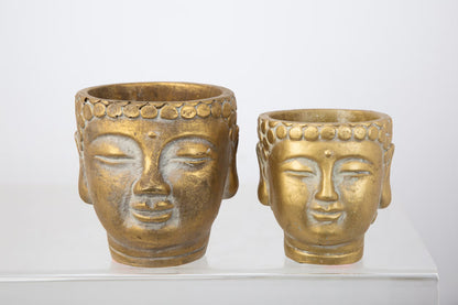 Blumentopf "Buddha" - Gold
